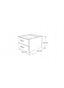 CAJONERA COLGANTE 2/C 40x45x30H