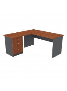 ESCRITORIO C/LATERAL CAJONERA 160x160I
