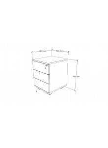 CAJONERA 3/C 40x46x56H