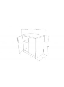 GABINETE BASE 2/PUERTAS 70x50x75H