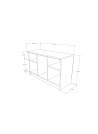 GABINETE BASE 2/PUERTAS 2/CAJONES 120x50x75H
