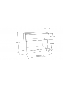 GABINETE BASE S/PUERTA 80x37x75H