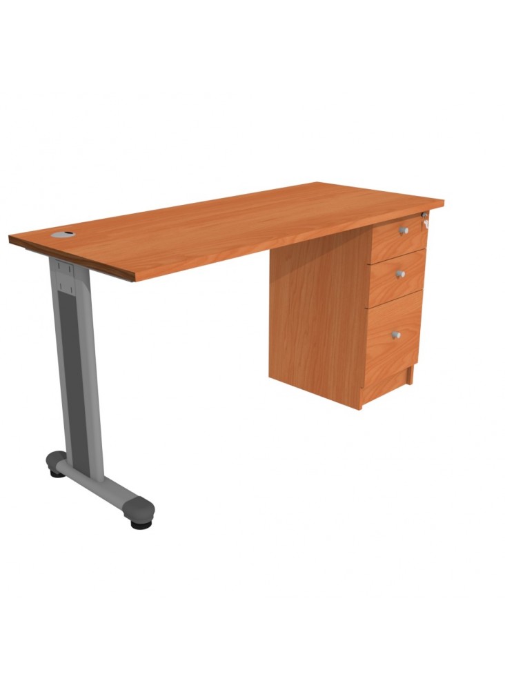 ESCRITORIO C/C. PEDESTAL DER. 140x60