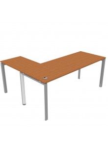 ESCRITORIO EN L 180x140 PERAL/GRIS CLARO