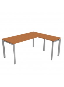 ESCRITORIO EN L 160x140 PERAL/GRIS CLARO