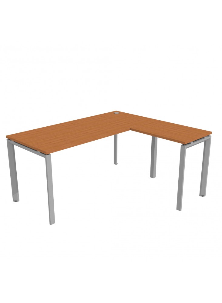 ESCRITORIO EN L 160x140 PERAL/GRIS CLARO