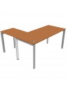 ESCRITORIO EN L 160x140 PERAL/GRIS CLARO
