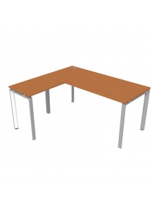 ESCRITORIO EN L 160x140 PERAL/GRIS CLARO